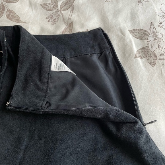 Abercrombie Black Faux Suede Lace Up Mini Skirt 0 Whimsigoth Grunge Witchy Boho - Picture 4 of 8